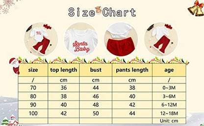 Newborn Baby Girls Christmas Outfits Long Sleeve Solid Color Romper Velvet Flared Pants with Headband Fall Winter Clothes