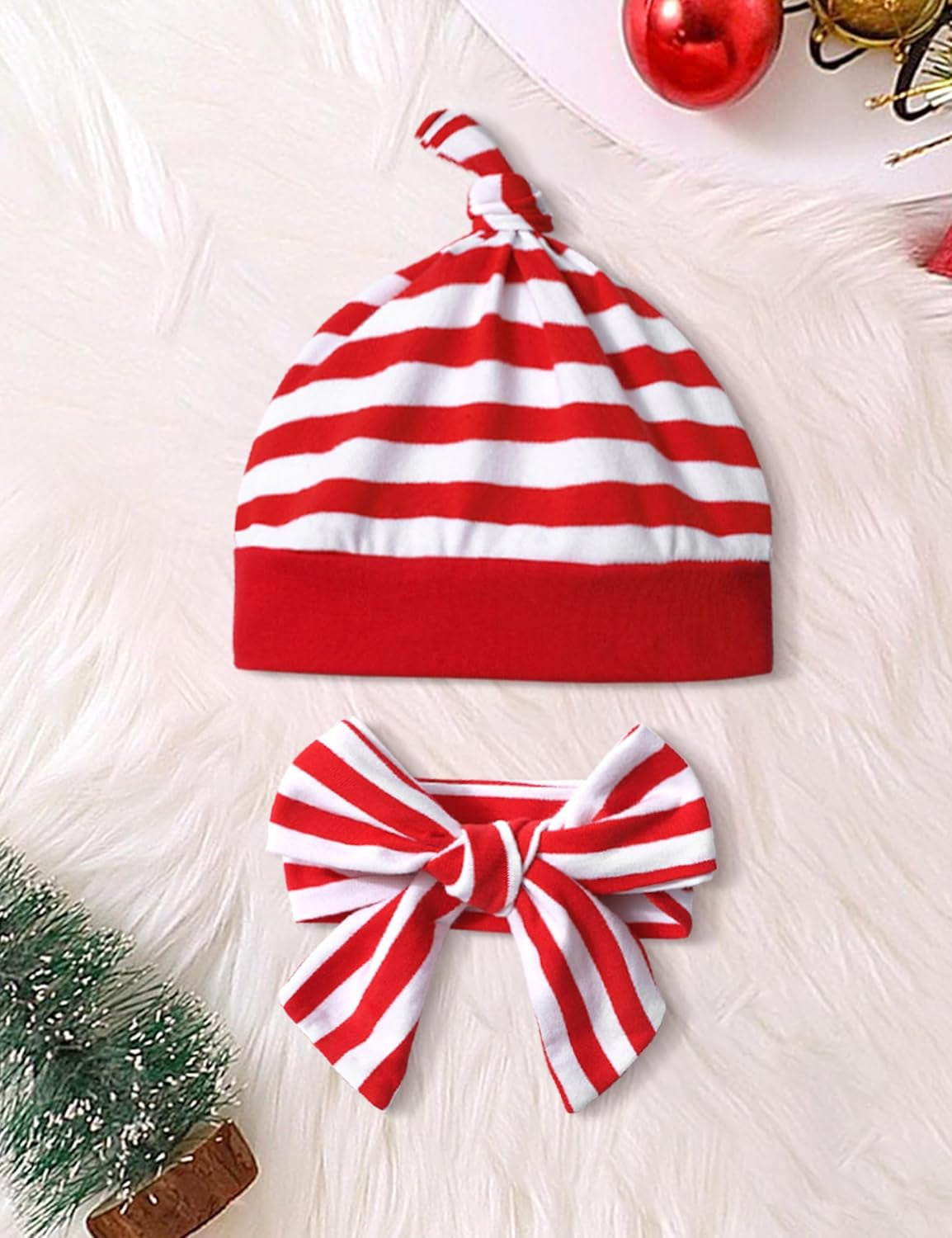 My First Christmas Baby Girl Clothes Cute Baby Girl Christmas Romper + Pants 4PCS Baby Girl Outfits